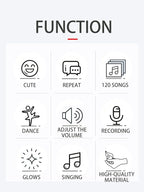 Cactus Baby Toy can be Adjusted Volume, Dancing Singing Musical Gift with LED Light. Baby Toy for Kids Talking Smart Toys, Talking Cactus Exquisite Yarn Bag Packaging