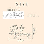 Baby is Brewing Wall Decal - Baby Shower/Gender Reveal/Birthday Party Decoration Supplies Wall Stickers,Beer Brewing Theme Stickers, Brewing Sign Balloon Arch Backdrop and Party Backdrop Decals