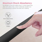 Baby Proofing Corners and Edges Protector Guards (16.5FT Edge +8 Corners), Soft Rubber Foam Edge Protector with Removable Double Sided Tapes, Furniture Table Bumper Guard for Baby Safety-Black
