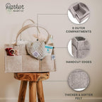 Parker Baby Diaper Caddy - Nursery Storage Bin and Car Organizer for Diapers and Baby Wipes - White, Large