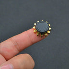 Pure Brass Fidget Spinner Gears Linkage Fidget Gyro Toy Metal DIY Hand Spinner Spins Long Time EDC Focus Meditation Break Bad Habits ADHD with Multiple Premium Bearings (9 Gears Black)