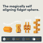 Speks Geode Matte Pentagons Magnetic Fidget Toy for Adults | Quiet Sensory Toy for Stress Relief & Anxiety, Office Desk Toy & Top Gadget Gift Idea | Solar Flare, 12-Piece Set