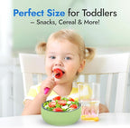Stainless Steel Bowls with Removable Soft Silicone Sleeves | BPA-Free, Non-Toxic, Non-Slip, Stay-Put | Perfect for Kids, Toddlers & Babies | Ideal for Cereal, Snacks & Meals | 4 Pack