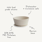 mushie Silicone Suction Bowl | BPA-Free Non-Slip Design (Ivory)