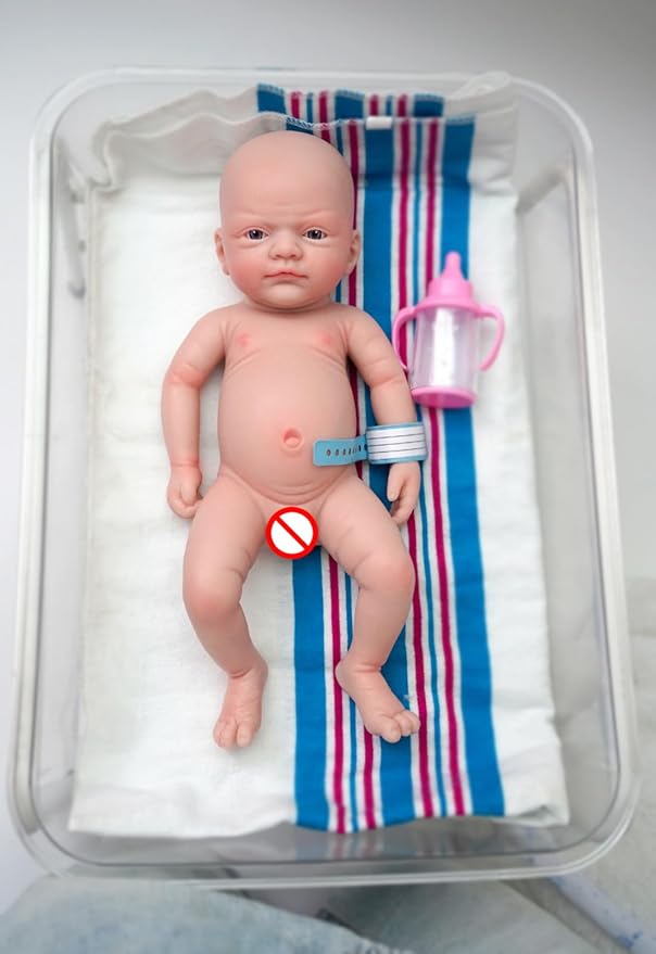12" Micro Preemie Full Body Silicone Baby Doll Boy John Lifelike Reborn Doll Surprice Children Anti-Stress