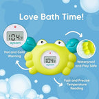 Aycorn Digital Baby Bath & Room Thermometer - Fahrenheit with LED Display & Temperature Warning - Infant Baby Bath Toys Floating Toy Thermometer