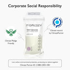Momcozy Breastmilk Storing Bags, Temp-Sensing Discoloration Milk Storing Bags for Breastfeeding, Disposable Milk Storage Bag with 6 Ounce Self Standing, No-Leak Milk Freezer Storage Pouches, 50pcs