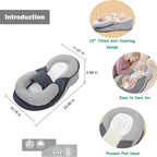 Baby Nursing Pillow,Feeding Support Pillow,Reflux Breastfeeding Nursing Pillow to Reduce Spit-Up, Bottle Feeding, Removable Baby Feeding Pillow