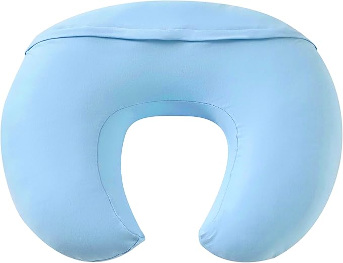 Nursing Pillow, Plus Size Breastfeeding Pillow Original Support for Baby Boys Girls Breastfeeding Essentials, with Removable Soft Cotton Cover (Dark Blue, Standard (23.62*18.11*5.91 Inches))