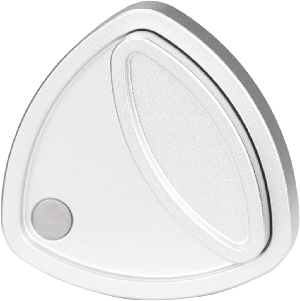 FREELOVE Pivot Magnetic Fidget Slider, Metal Worry Coin Haptic Clicker for Adults, Triangle Rotation Kinetic Toy Mechanical Sound EDC, Autism Sensory ADHD Anxiety Focus Meditation (Aluminum Silver)