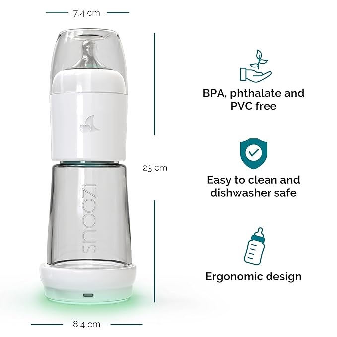 Set of 1 – Baby Night Bottle with Bottle Warmer – Baby Bottle with Integrated Formula Dispenser for Stress-Free Night Feedings (1 Bottle per Night)