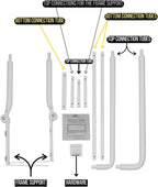 59'' x 22.8" Extra Long Toddler Bed Rail Guard, 1-Pack – Foldable & Portable Safety Rail with Breathable Mesh, Tool-Easy Assembly, Durable Steel Frame, Fits Twin/Full/Queen/King Beds, Grey