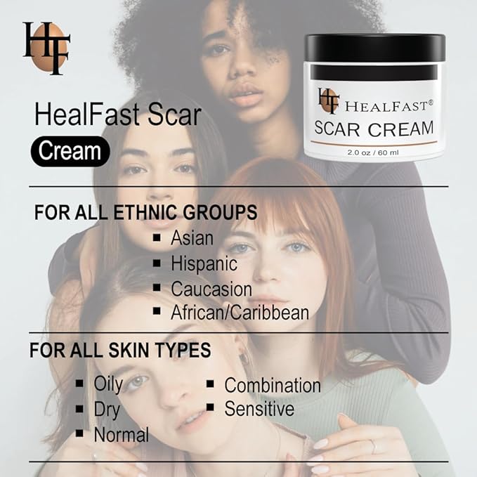 HealFast The Original Scar Cream for Stretch Marks – Soothes, Nourishes and Refreshes Skin – Using Ovasome Technology with Allantoin & Alpha LIpoic Acid – 2 Oz/ 60 ml