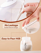 NCVI Ultra-Light Wearable Breastfeeding Pump Hands-Free, Hospital-Grade Portable Electric Breast Pump with Double Sealed Milk Cup, 21/24mm Flanges Suit for 17-23mm Small Nipples, 4 Modes 9 Levels
