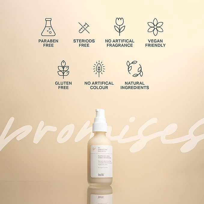 BIRTH SKINCARE Eczema Organic Baby Serum for Newborn and Infant, Redness Relief Moisturizer for Dry skin, Steroid Free 20z 59 ml Baby Ointment Body Serum for itchy Skin Relief, Made In Canada