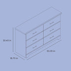 Storkcraft Brookside 6-Drawer Dresser (White) – GREENGUARD Gold Certified, White Dresser for Bedroom, Kids & Nursery Storage Chest, Safety Interlocking Drawers, Pre-Installed Tracks, Kids Chest