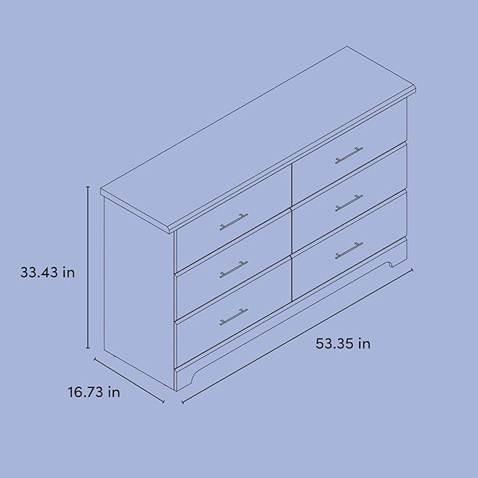 Storkcraft Brookside 6-Drawer Dresser (Driftwood) – GREENGUARD Gold Certified, Wood Dresser for Bedroom, Kids & Nursery Storage Chest, Safety Interlocking Drawers, Pre-Installed Tracks, Kids Chest