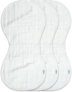 green sprouts Muslin Burp Cloths made from Organic Cotton | 4 absorbent layers protect from sniffles,drips & drools | 100% organic cotton muslin,Super soft & softer with every wash,Machine washable