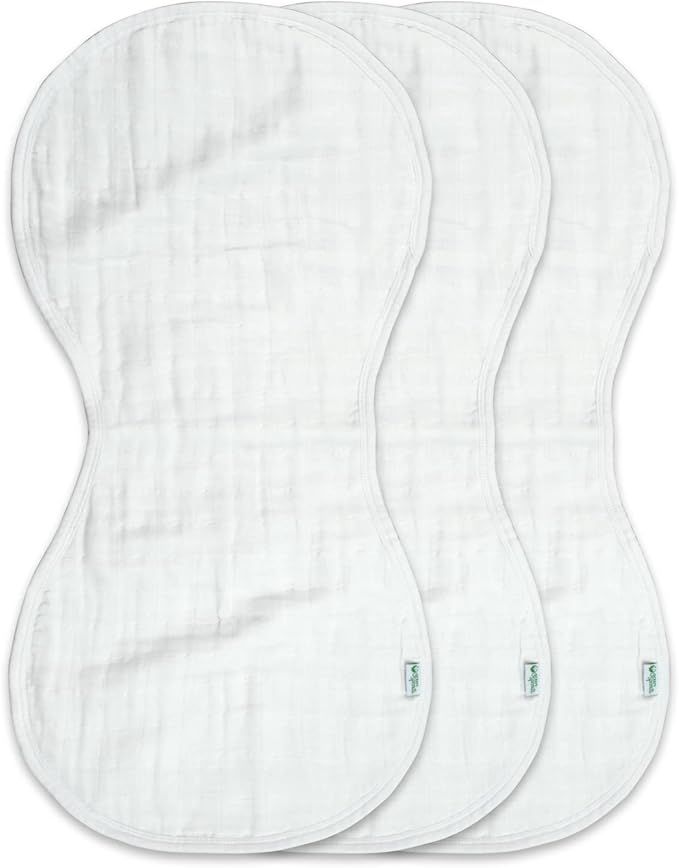 green sprouts Muslin Burp Cloths made from Organic Cotton | 4 absorbent layers protect from sniffles,drips & drools | 100% organic cotton muslin,Super soft & softer with every wash,Machine washable