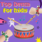 Wooden Kids Drum Set for Toddlers - Baby Musical Toy w/Wrist Bells, Drum Sticks & Fun Drum Instrument for Boys & Girls - Educational Christmas Birthday Gift.