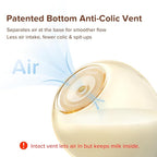 Thyseed PPSU Natural Anti-Colic Baby Bottles | Newborn Breast Like Nursing Bottle for Breastfed Babies with Nipple(2-3 Months),5oz,1pack