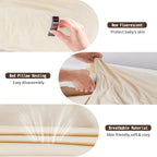 Baby Lounger for Newborns, Baby Nest & Floor Cushion, Soft Cotton, Portable Diaper Changing Pads for Boys & Girls 0-12 Months(English Apricot)