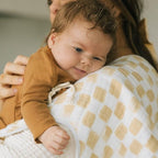 Little Unicorn Cotton Muslin Burp Cloth - Adobe Checker