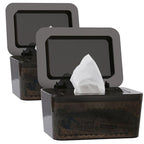2 Pack Baby Wipes Dispenser Wipe Holder - Larger Capacity Wet Wipe Dispenser Box Wipes Container for Bathroom Keep Wipes Moist and Fresh
