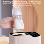 Baby Bottle Warmer, Waterless Bottle Warmer with Shake Function, Fast Milk Warmer for Breastmilk, Portable Bottle Warmer Baby Food Heater & Defroster Warmer for Home (Champagne)