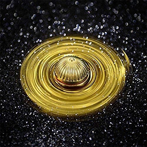 Brass Fidget Hand Spinner for Kids & Adults, Metal Finger Spinner Spinning Toys for Anxiety Relief, Reducing Boredom Cool Gadget Christmas Birthday Gifts Stocking Stuffer for Boys Age 3-12