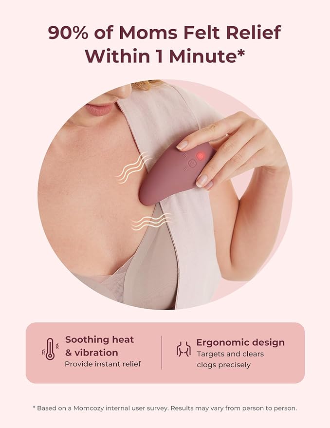 Momcozy M5 Breast Pump & A1 Lactation Massager Combo -Wearable Breast Pump with Double-Sealed Flange (3 Modes/9 Levels) + 2-in-1 Lactation Massager (Heat & Vibration) for Clogged Ducts & Milk Flow