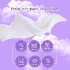 HAPPY BUM - 180 Count Baby Wipes, Unscented, 7.4 x 7.2 Inch, Moist and Refreshing, Multi-Purpose Use, Ideal for Travel (6 Packs of 30)