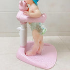 Adjustable Baby Shower Stand with Anti-Slip Base, Huggable Bear Bath Support, Portable Baby Shower Stand, Bath Shower Standing Support Baby Bath Stand for Infants Babys Pink Bear