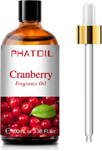 PHATOIL 3.38FL.OZ Cranberry Fragrance Oils for Aromatherapy, Essential Oils for Diffusers for Home, Perfect for Diffuser, Yoga, Skin Care, DIY Candle and Soap Making - 100ml