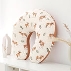 GRSSDER Reversible Nursing Pillow Cover, Ultra Soft Stretchy Minky Removable Nursing Covers Fitted for Breastfeeding Pillows Snug and Safe, Elk