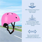 Color Gradient Adjustable Kids' Helmet with Knee & Elbow Pads Set | Multi-Sport Safety Gear for Boys & Girls Ages 5-14 | Skateboarding, Scooters, Roller & Inline Skating, Longboarding