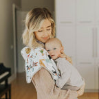 Little Unicorn Ultra-Absorbent Premium Burp Cloth 2 Pack | Soft on Baby's Skin | Larger Size | Ergonomic Design | Set of 2 (Woof)