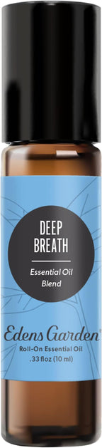 Edens Garden Deep Breath Essential Oil Roll-On Blend- 100% Pure Premium Grade, Natural, Therapeutic, Aromatherapy, Kid & Skin Safe, The Best for Wellness, Relaxation Pre-Diluted 10 ml (.33 fl oz)