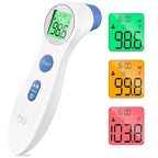 Forehead Thermometer for Adults and Kids, Digital Touchless Thermometer for Baby, Infants and Toddlers, 3 Color Fever Alarm, 1s Fast Accurate Reading, Non Contact