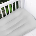 Hooyax Muslin Baby Lounger Cover Soft Organic Cotton Slipcover Fits Newborn Lounger for Baby Boys and Girls (Light Gray)