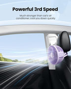 Gaiatop Oscillating Baby Stroller Fan with LED Night Light, 4 Speeds Cooling Rechargeable 360° Rotate Clip On, Battery Operated Small Portable Fans for Car Seat Crib Treadmill Travel