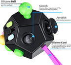 12 Sides Cube Toys,Fidget Toys Relieves Stress and Anxiety for Kids,Teens and Adults with ADD,OCD,ADHD,Autism (Black / B2)