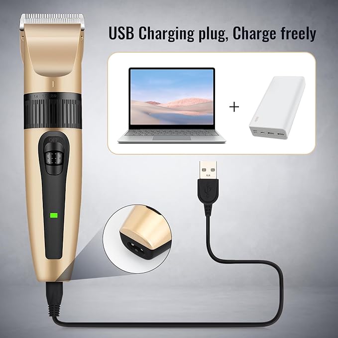 Hair Clipper Trimmer Set JVXYUIEH Beard Trimmer Men's Cordless Hair Clippers Suitable for Men, Women, and Children