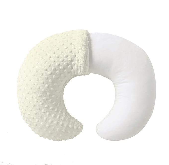 Nursing Pillow and Positioner, Breastfeeding, Bottle Feeding, Baby Sitting Support with Removable Ultra Soft Cover, Tummy Time Support for Baby Boys and Girls (Tender Yellow)