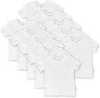 HonestBaby 10-Pack Short Sleeve T-shirts 100% Organic Cotton Baby, Toddler, Little Kids, Boys, Girls, Unisex
