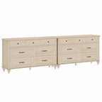 WAMPAT 2-in-1 Baby Dresser for Bedroom, Elegant Kids Dresser Wooden Dresser for Kids Room, 7 Drawer Dresser Set Organizer for Children's Bedroom, Nursery Furniture, Beige