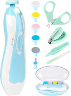 Baby Nail Trimmer Electric-12 in 1 Baby Nail Clippers Safe Baby Nail File Kit with a Nail Clipper, Scissor, Tweezers, and Nail Files