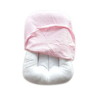 Hooyax Muslin Baby Lounger Cover Soft Organic Cotton Slipcover Fits Newborn Lounger for Baby Boys and Girls (Pink)