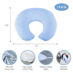Nursing Pillow for Breastfeeding and Bottle Feeding Pillow, Support for Mom and Baby, with 2 Removable Machine Washable Cover, Ergonomic Breastfeeding Pillow (Blue)