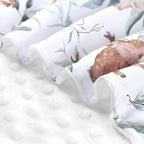 TANOFAR Baby Carseat Canopy, Peekaboo Opening Car Seat Canopy for Babies, Soft and Breathable Infant Carrier Canopy, Multi-use Baby Carrier, Stroller, Nursing Cover, Minky Blanket, Animal Leaf